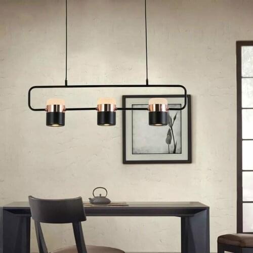 Bedroom bedside table metal hanging lamp modern bar restaurant multi-element rotating chandeliers LB011415