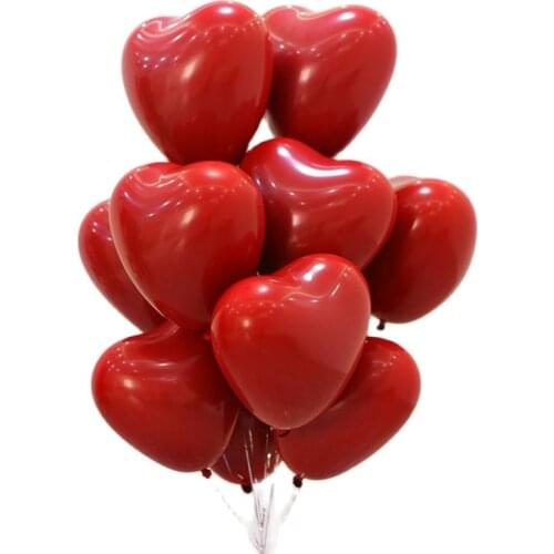 20pcs/lot Romantic 10 Inch Love Heart Latex Helium Balloons Wedding Decoration Globos Valentines Day Happy Birthday Party Ballon
