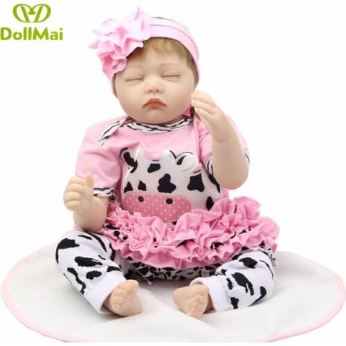 Bebes reborn silicone baby doll 22inch 55cm handmade reborn bonecas infantil meninas kids gift toys