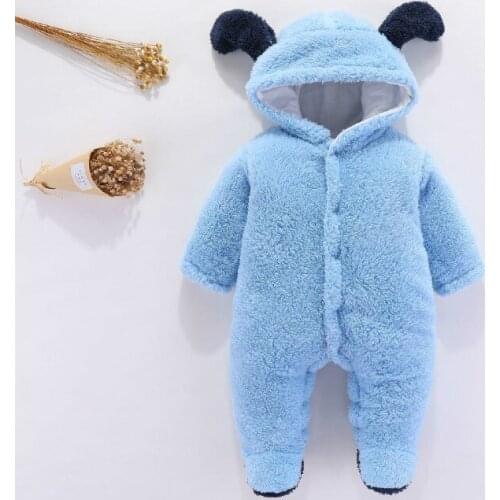 Newborn Baby Winter Clothes Outerwear Rompers Infant Boy Girl Soft Fleece Jumpsuit Baby Boy Onesie Thicken Pajamas Playsuit W119