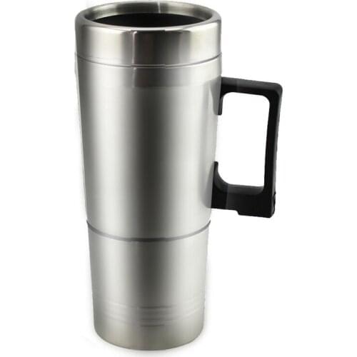 1pcs 300ml 12V Car Based Heating Cup Stainless Steel Kettle Travel Coffee Tea Heated Mug Motor Hot Water cup