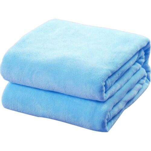 1Pc Soft Solid Color Warm Blankets Air Conditioner Quilt Home Living Room Bedspread Cover Rug Sofa Blanket Decor 100cm * 70cm