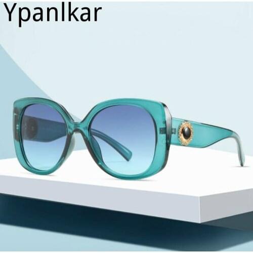 2021 New Fashion Square Glasses Vintage Women Sunglasses Brand Designer Men Eyeglasses