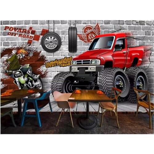 3d wallpaper custom photo The retro 3D brick car broke through the wall 3d wall murals wall papers home decor for living room
