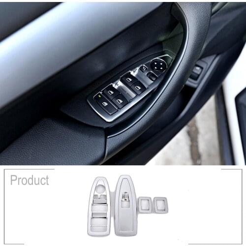 4pcs Car Window Lift Switch Trim Frame for BMW X1 F48 2016-2018 ABS Chrome Accessories for BMW X2 f47 2018