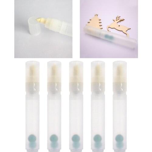 5Pcs Transparent Empty Paint Pen Ink Refill Cartridges Blank Tube Marker for Drawing Painting Lettering Writing Art Supplies