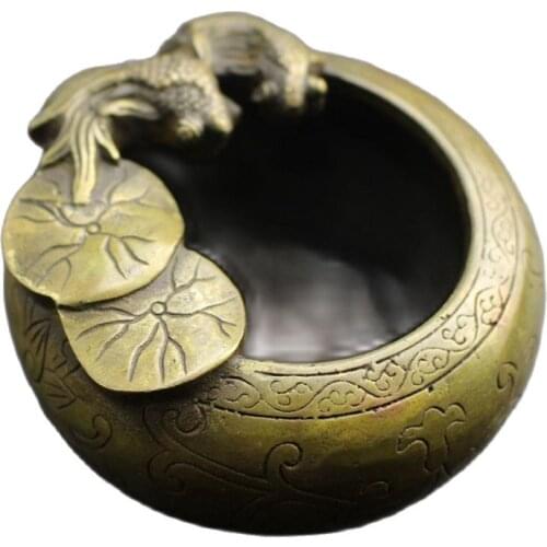 Antique bronze double fish wash ashtray collection