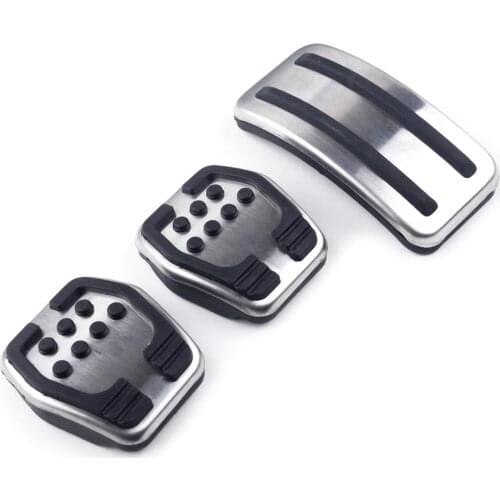 Car Non-Slip Manual Brake Gas Accelerator Clutch Foot Pedal Covers Pad Fit for Ford Focus 2 MK2 Focus 3 MK3 2012-2014 2015 2016