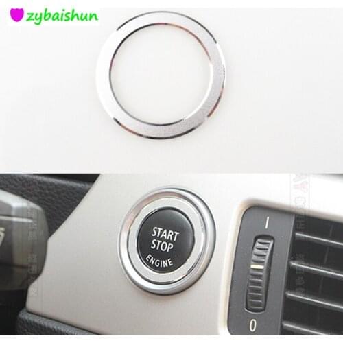 A Key start circle Trim Interior Ignition ring Trim Decals for BMW 3 series E90 318 320 325i 2009-12 Aluminum Alloy Car styling