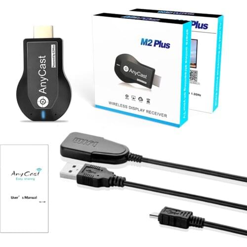 Wireless WiFi Display Receiver TV Stick Dongle Airplay Mirroring Multiple Main Screen for AnyCast M2 Plus HDMI