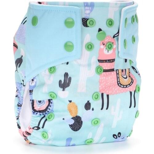 [CHOOEC] 2020 New One Size Baby Washable Reusable Pocket Cloth Diapers Double Breasted Digital Integrated Flower Pattern pant