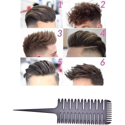 Tail Fish Bone Shape Hair Styling Comb Professional Barber Salon Style Haircut Comb Women Big Tooth Comb Dyeing Tool 2 Styles