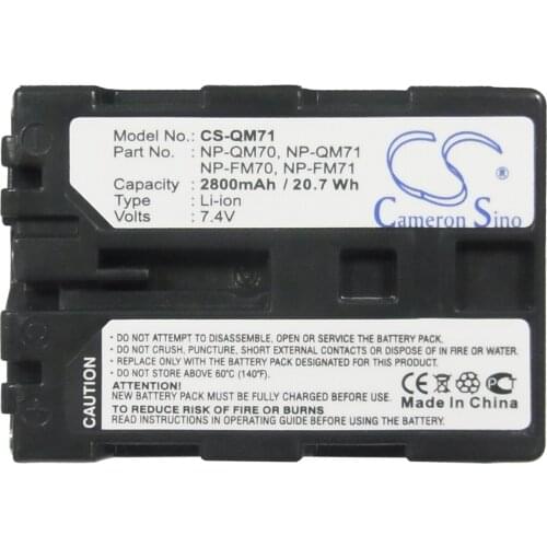 Cameron Sino 2800mAh/3200mAh Battery NP-FM70, NP-FM71,NP-QM70,QM71 for Sony CCD-TRV108,TRV118,TRV128,TRV138,TRV308,TRV318,TRV328