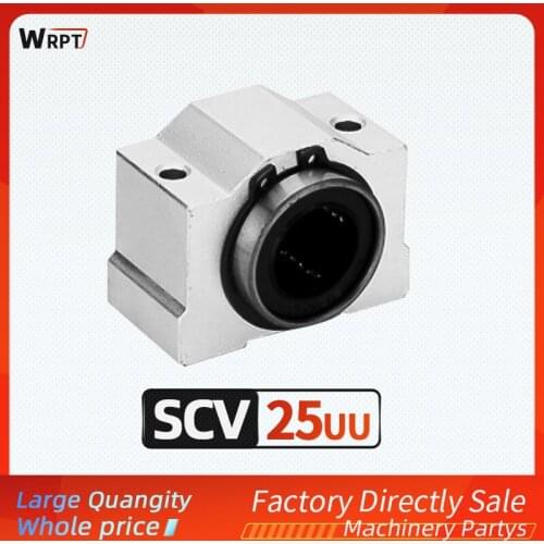 1pcs linear optical axis aluminum profile slider aluminum alloy slider seat slider rail SCV 25UU short aluminum slider