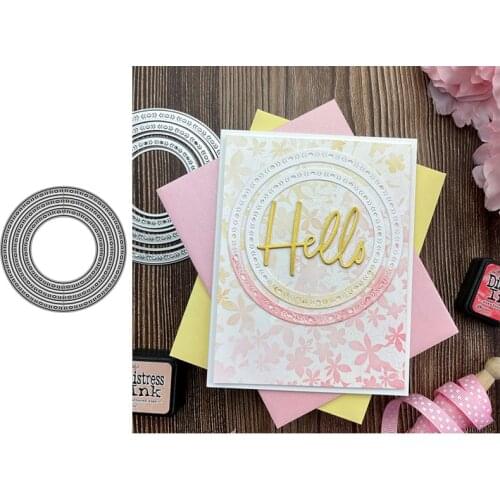 Round Border Frame Metal Cutting Dies for Scrapbooking Handmade Tools Mold Cut Stencil New 2021 DIY Card Make Mould Model Craft