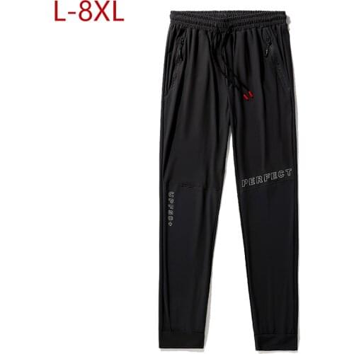 Mens Sweatpants Big Size 8XL Thin Tracksuit Bottoms High Quality Male Joggers Pants Overalls Brand Track Trousers Men Clothing