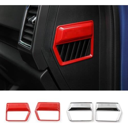 MOPAI ABS Car Air Conditioning Outlet Vents Cover Decoration Trim Interior Stickers For Ford F150 2015 Up Car Styling