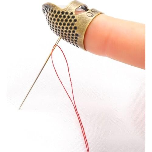 Retro Finger Protector Antique Thimble Ring Handworking Needle Thimble Needles Craft Household DIY Sewing Tools Accessories 1PCS