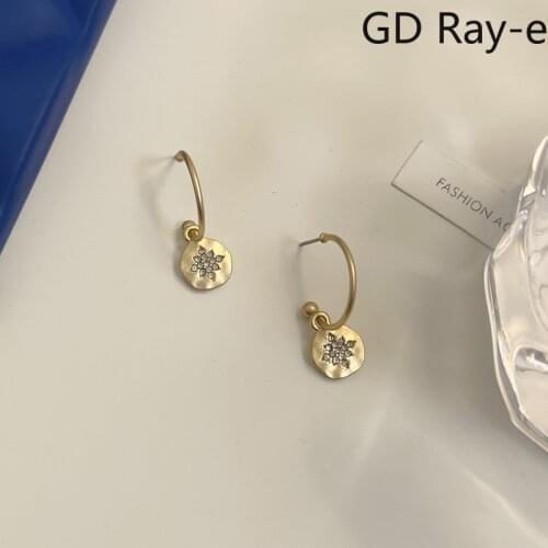 2021 New Retro Matte C-shaped Earrings Geometric Temperament Wholesale Crystal Earrings641