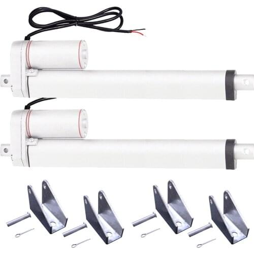 A Pair of Heavy Duty 300mm 12" Linear Actuators Stroke 1000N 220 Pound Electric Linear Actuator 14mm/s Speed