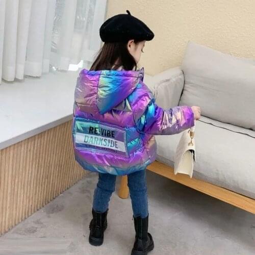 Childrens Colorful Disposable Down Jacket Boys and Girls Warm Jacket Autumn Winter New Hooded Solid Color Jacket 3 5 7 9 Y