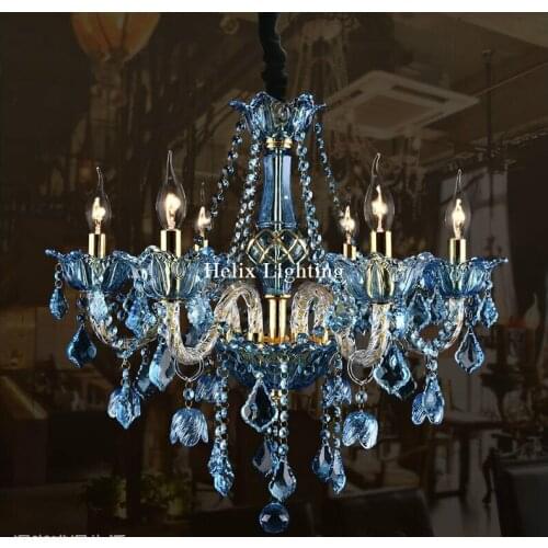 European Art deco Colorful Chandelier Mixed color/Pink/Black/Blue Color Living Room Candle Lamps luxury Acrylic Crystal Lighting