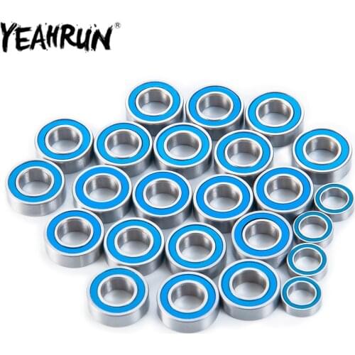 YEAHRUN 24PCS/lot Rubber Sealed Bearing Kit for Tamiya Super Clodbuster & Super Clodbuster & Bullhead RC Crawler Car Parts