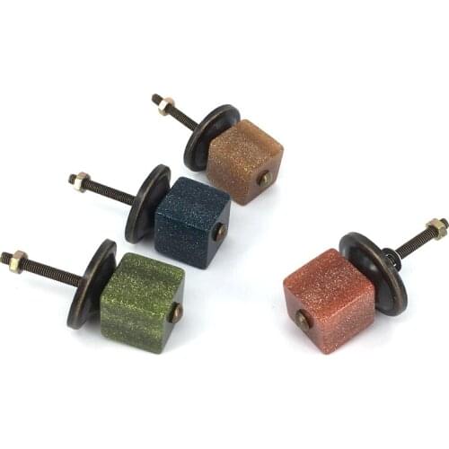 1x 21mm Square Shape Resin Cabinet Knob Cupboard Drawer Pull Handle for Cupboard, Kitchen Bathroom Cabinets, Shutters