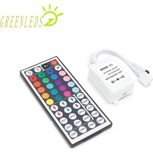 LED IR remote 44 key RGB Controller DC12-24V 6A Controller with Three Year Warranty