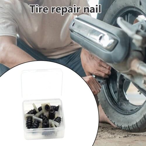 10 PCS Vacuum Tyre Repair Nail Motorcycle Bicycle Tubeless Tire Repair Tool Tyre Drill Puncture Glue Free Repair Tire Film Nail