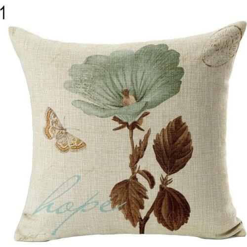 Vintage Flower Style Pillow Case Bed Sofa Square Throw Cushion Cover Home Decor