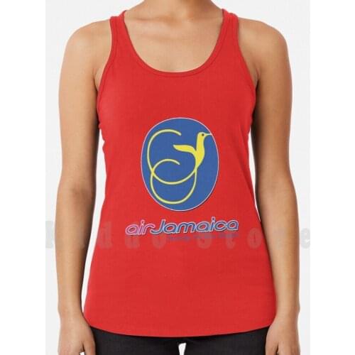 Air Jamaica tank tops vest 100% Cotton Jamaica Kingstone Reggae Uk London Plane Flight Jet Holiday Aviation