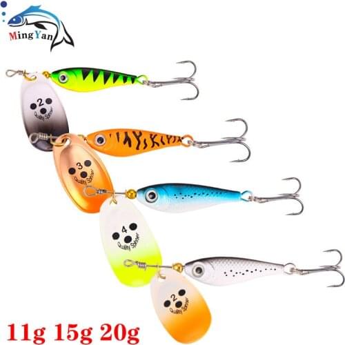 1pcs Rotating Metal Spinner Fishing Lures 11g 15g 20g Sequins Iscas Artificial Hard Bait Crap Bass Pike Fishing Tackle