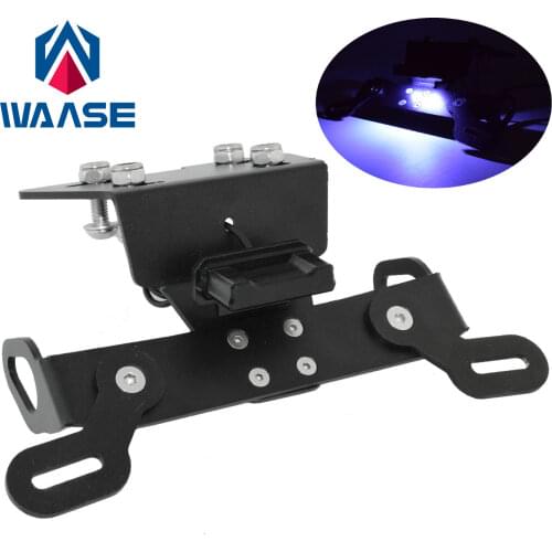 Waase LED Light Rear License Plate Frame Holder Bracket Tail Tidy Fender Eliminator For YAMAHA Fazer FZ6-R FZ-6R FZ6R 2009-2018