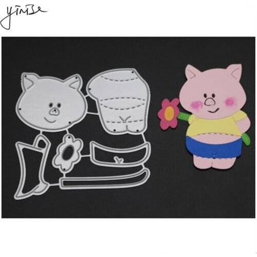 YINISE Metal Cutting Dies For Scrapbooking Stencils PUNCH PIG SCRAPBOOK DIE CUT DIY Album Cards Decoration Embossing Die Cuts