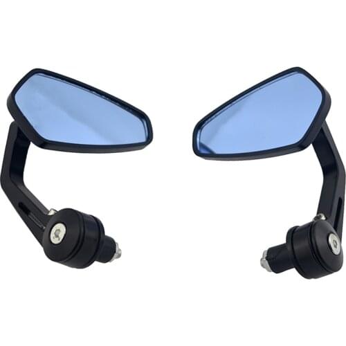 1Pair Motorcycle Handlebar Reversing Mirror 7/8Inch 22mm Bar End Side Rearview Mirror for BMW Yamaha Victory Universal