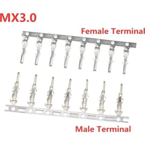 100Pcs MX3.0 Female Male Terminal Micro-Fit 3.0mm Connector Female Terminal Pins 43030-0001 / Male Terminal Pins 43031-0001