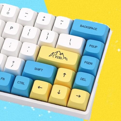 132 Key National Park Keycaps PBT Sublimation DIY Mechanical Keyboard Keycaps XDA Profile Cherry Switches MX GH60/64/68/96/104