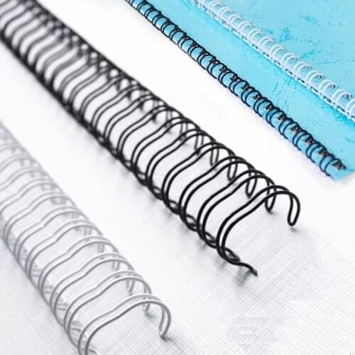 20Pcs/Lot 6.4/7.9mm Steel Iron Double Loop Binding Machine Binder Wire Calendar For Loose-Leaf Notebook Office Equipment Practic