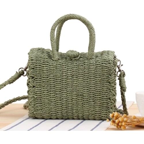 2021 Summer Fashion Straw Bag For Women Ladies Casual Mini Handbag Crossbody Bag For Phone And Vacation Gift