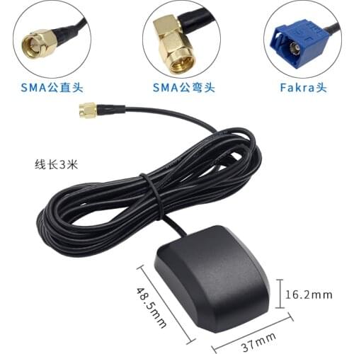 3M Cable RP-SMA GPS/Glonass antenna RG174 SMA straight/SMA male Bend elbow/Fakra connector active patch ceramic antenna