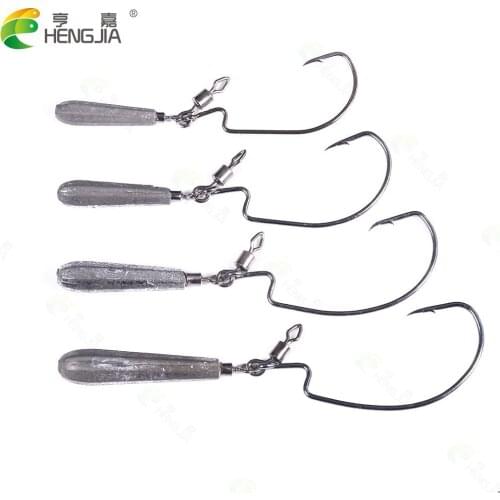 5pcs/Bag 3.5g/5g/7g/10g Plumb crank head hook fishing tool perch hard metal fixture fishing tackle bait