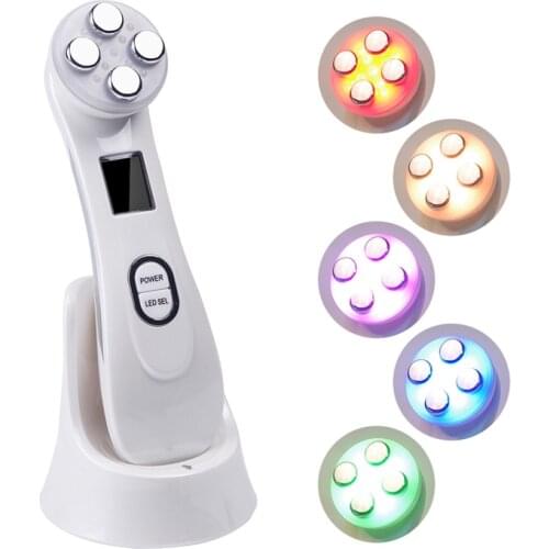 Facial Mesotherapy Electroporation RF Radio Frequency LED Photon Face Lifting Tighten Wrinkle Removal Skin Care Face Massager