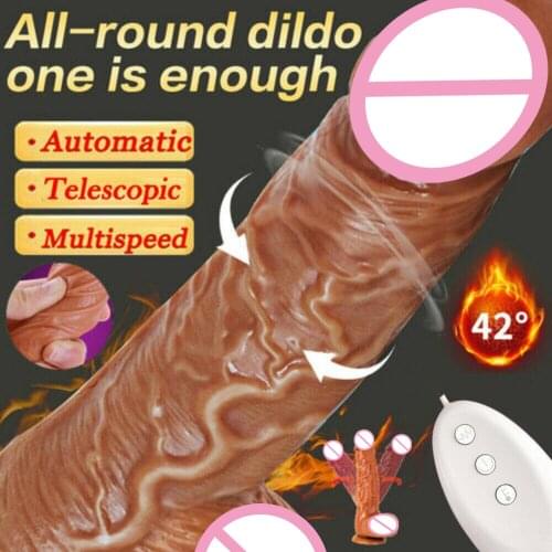 Automatic Telescopic Heating large Dildos For Women Gay Lesbian Toys Big Fake Dick Silicone Females Masturbation adult sex toys