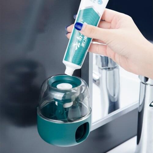 Household Automatic Toothbrush Holder Dispenser Squeezer Rack Wall-Mounted Extruder Nail-free Bathroom Shelf Accessories Set