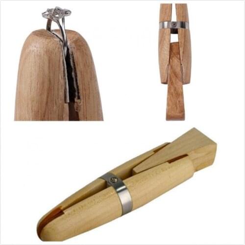 Wood Ring Clamp Jewelers Holder Jewelry Making Hand Tool Benchwork Professional wood tweezers Drop Ship