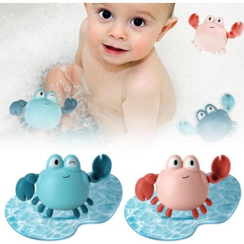 Newborn Lovely Crab Animals Bathing Bath Toy Wind-up Floating Clockwork on a Chain Bathing Swim water Toy Toys for kids