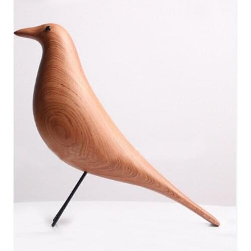HANDMADE ROSEWOOD HOUSE BIRD HOME DECORATION FURNISH ART CRAFT BIRTHDAY GIFT MASCOT WOODEN BIRD