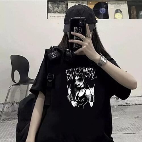 Manga Kawaii Graphic T-shirt Punk Summer Womens Tee Vintage Gothic Streetwear y2k Tops Harajuku Korean Style Fashion Clothing