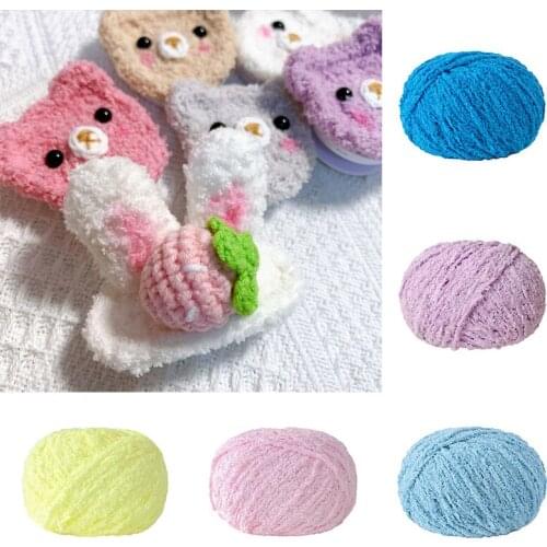 50G/Ball Cotton Polyester Yarn Crochet Soft Wool Hand-knitted Thread Baby Sweater Doll Toy Blanket Scarf Ball Of Yarn 4.5-6MM